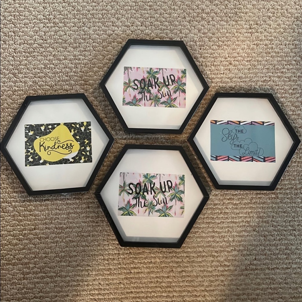 Hexagon picture frames